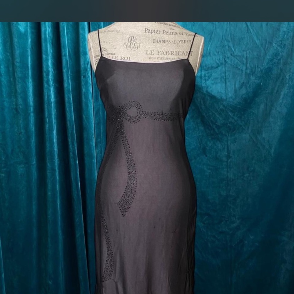 I.N. San Francisco Light Pink with Black sheer dress